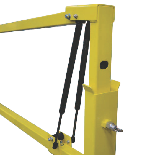 Dual gas struts for loading docks